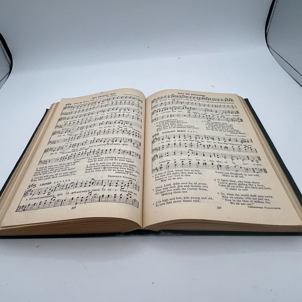 Methodist Hymnal Joint Church Edition‎ Organist Inscribed Antique 1905 Intact